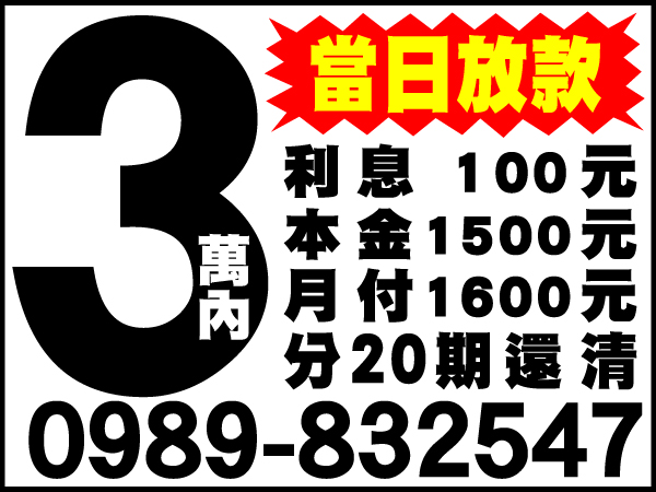 當日放款，絕對保密，全省服務