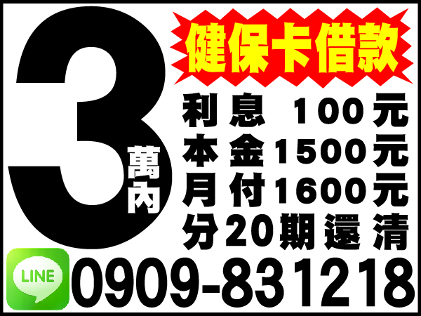 健保卡信貸，絕對保密，全省服務