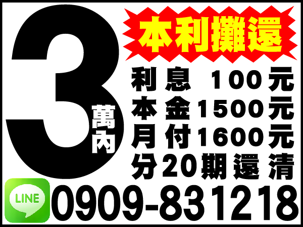 本利攤還，絕對保密，全省服務