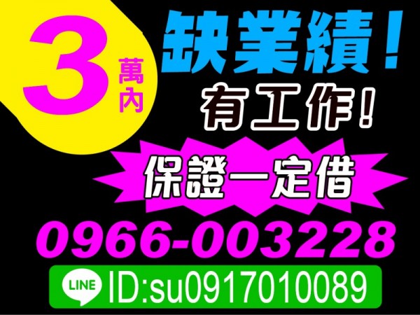 來電保證借，有工作即可借