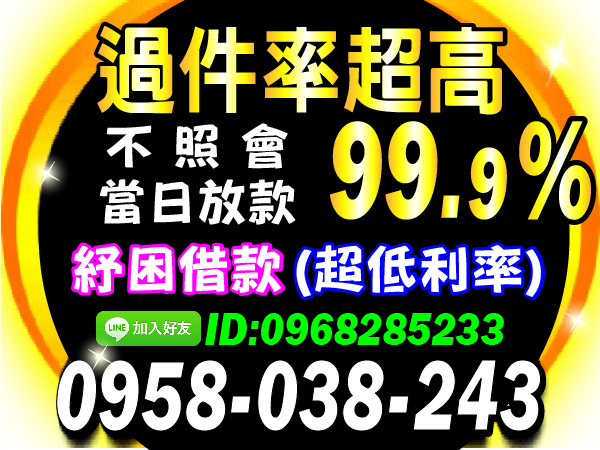 過件率99.9%，紓困借款 我幫您